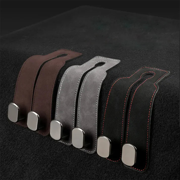 2 Pcs Set -Metal Car Headrest Double Hook Set