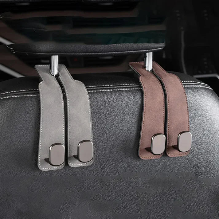 2 Pcs Set -Metal Car Headrest Double Hook Set