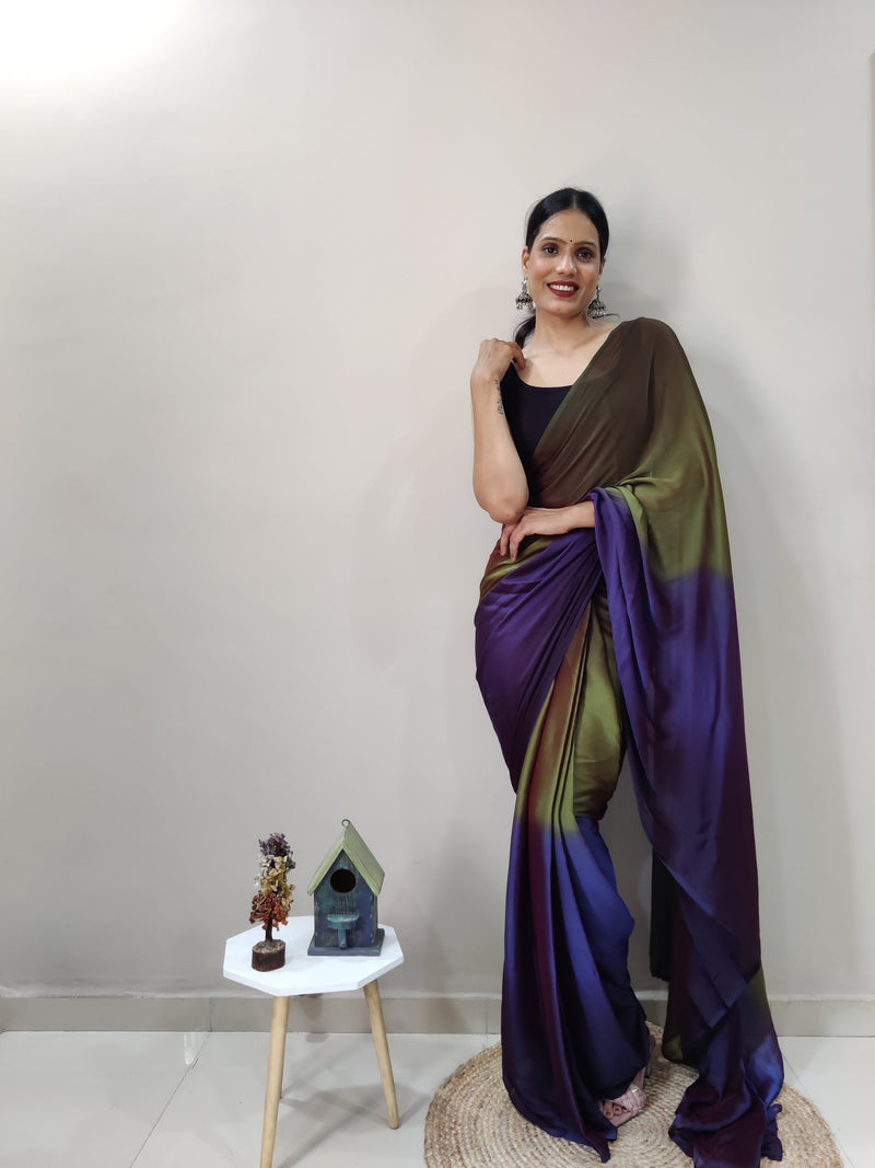 1-MIN READY TO WEAR SAREE IN PREMIUM IMPORTED SILK WITH BLOUSE