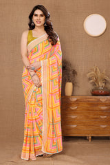 1-MIN READY TO WEAR SAREE IN HEAVY GEORGETTE WITH BANGLORI BLOUSE