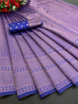 Royal Purple Zari Woven Kanjivaram Saree - Special Wedding Edition