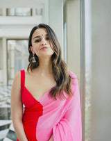 1 MIN READY TO WEAR ALIA BHATT SAREE IN IMPORTED GEORGETTE WITH HEAVY BLOUSE