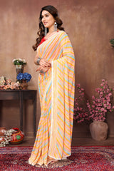 1-MIN READY TO WEAR SAREE IN HEAVY GEORGETTE WITH BANGLORI BLOUSE